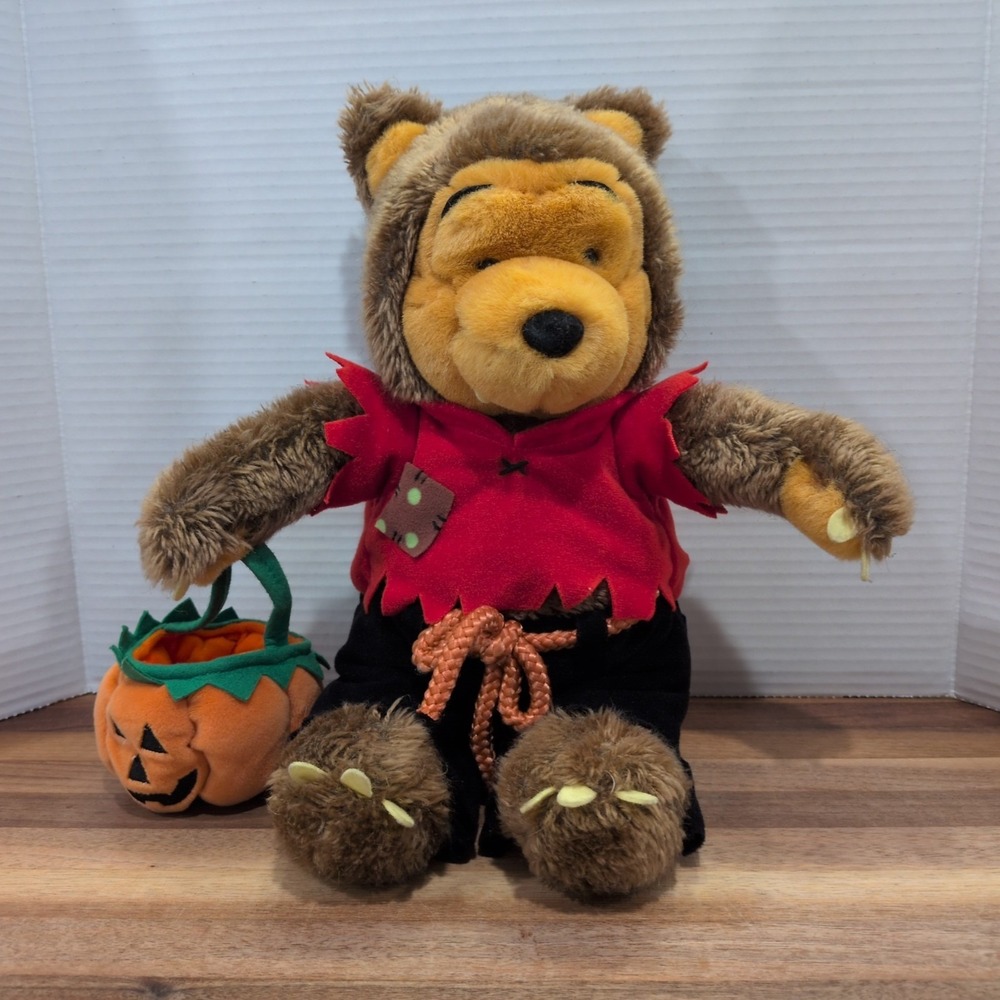 Disney Store Winnie the Pooh‎ Halloween 12" Stuffed Werewolf Wolf Man Plush